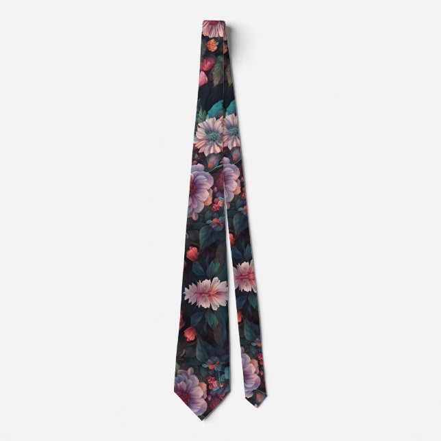 Colourful Garden Wallpaper Art Tie (Front)