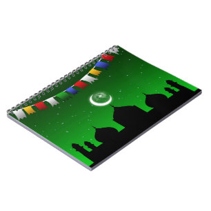 Colourful Garland with Mosque Notebook