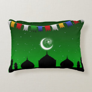 Colourful Garland with Mosque - Pillow