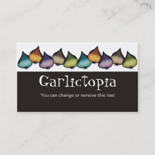 colourful garlic food cooking catering business card
