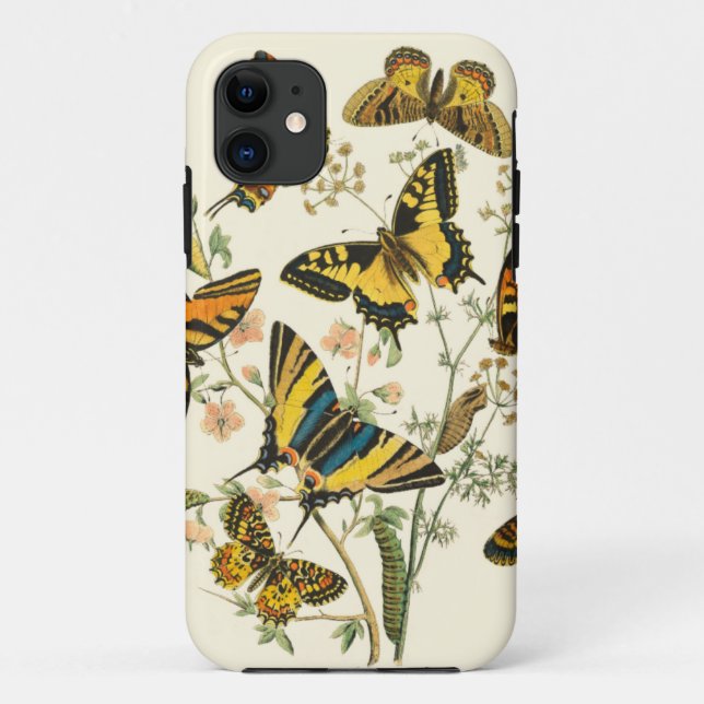 Colourful Gathering of Butterflies and Case-Mate iPhone Case (Back)