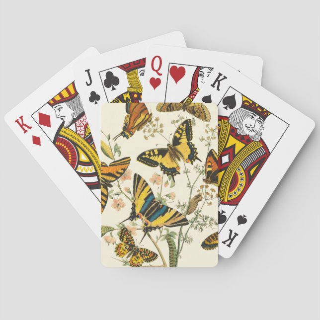 Colourful Gathering of Butterflies and Playing Cards (Back)