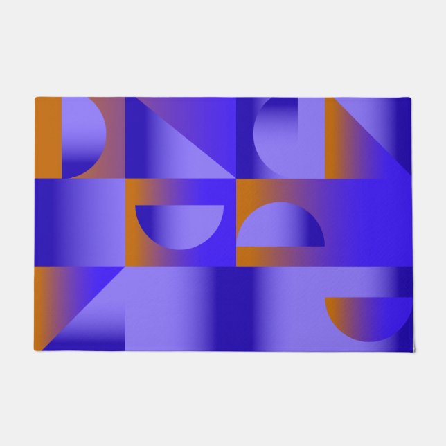 Colourful gathering time abstract modern gradient doormat (Front)