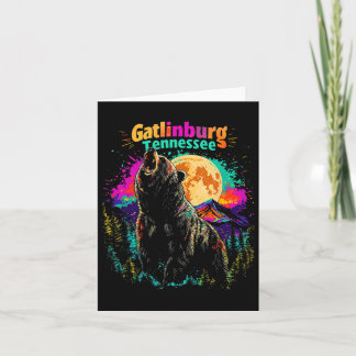Colourful Gatlinburg Tennessee Mountains Bear Hiki Card