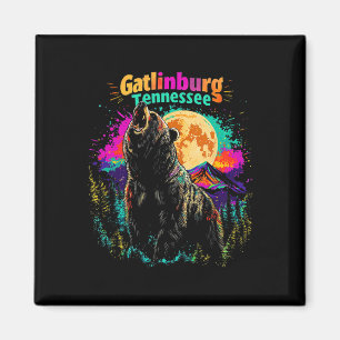 Colourful Gatlinburg Tennessee Mountains Bear Hiki Magnet