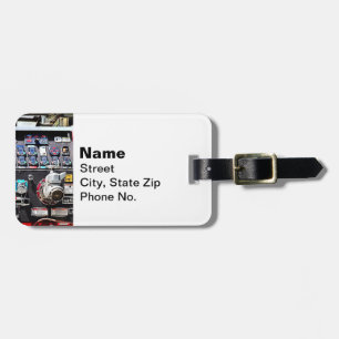 Colourful Gauges on Fire Engine Luggage Tag