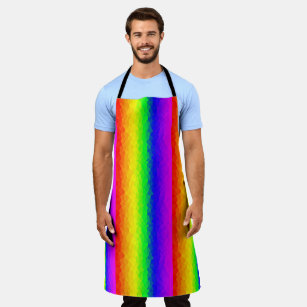 Colourful Gay LGBT Rainbow Flag Design Stripes Apron