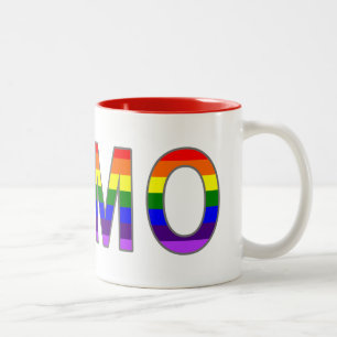Colourful Gay Rainbow Colours Homo Two-Tone Coffee Mug