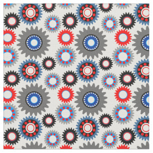 Colourful Gears Fabric