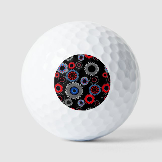 Colourful Gears Golf Balls (Front)