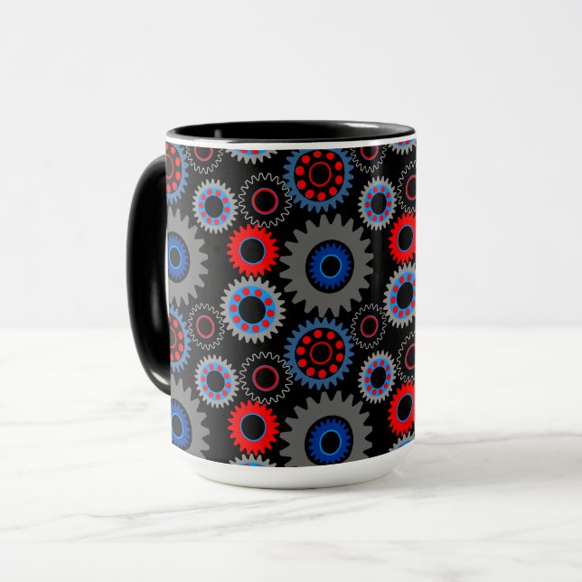 Colourful Gears Mug (Front Left)