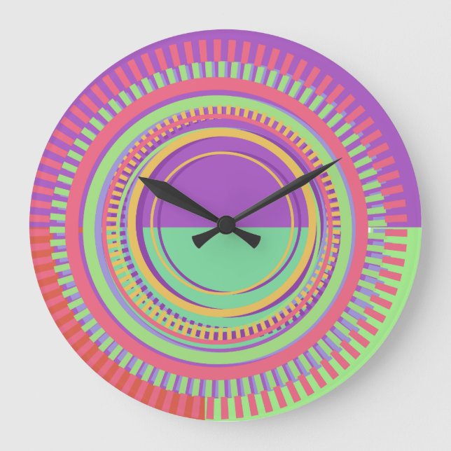 Colourful Gears Wall Clock (Front)