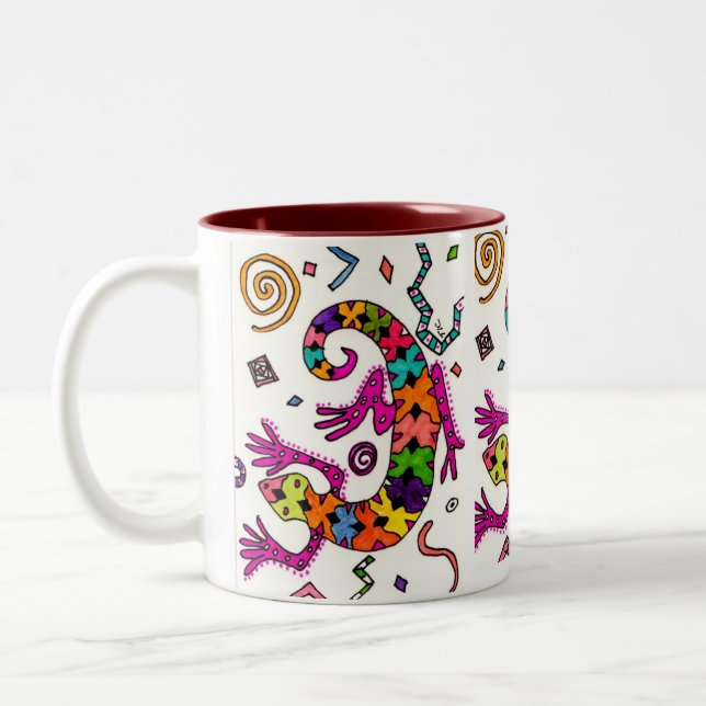 Colourful Gecko Cup (Left)