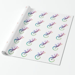 Colourful Gecko Wrapping Paper