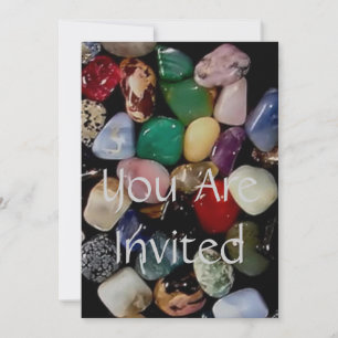 Colourful Gem Stones Invitation