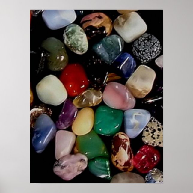 Colourful Gem Stones Poster (Front)