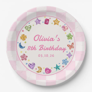 Colourful Gemstone Birthday Paper Plates
