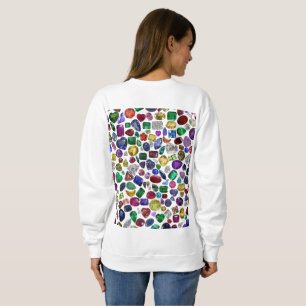 Colourful Gemstone & Diamond Pattern Sweatshirt