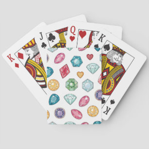 Colourful Gemstone Pattern (3) Playing Cards