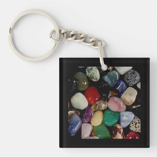 Colourful Gemstones  Key Ring (Front)