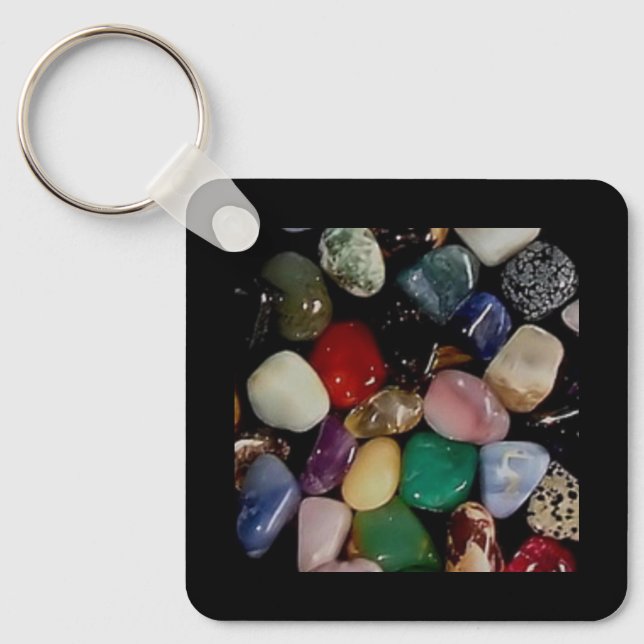 Colourful Gemstones  Key Ring (Front)