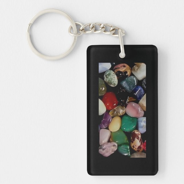 Colourful Gemstones  Key Ring (Front)