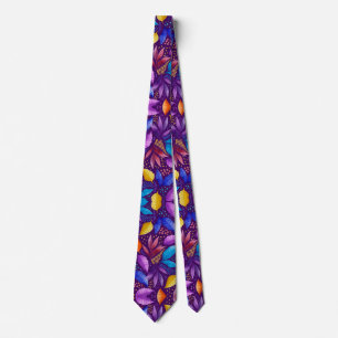Colourful genetic pattern tie