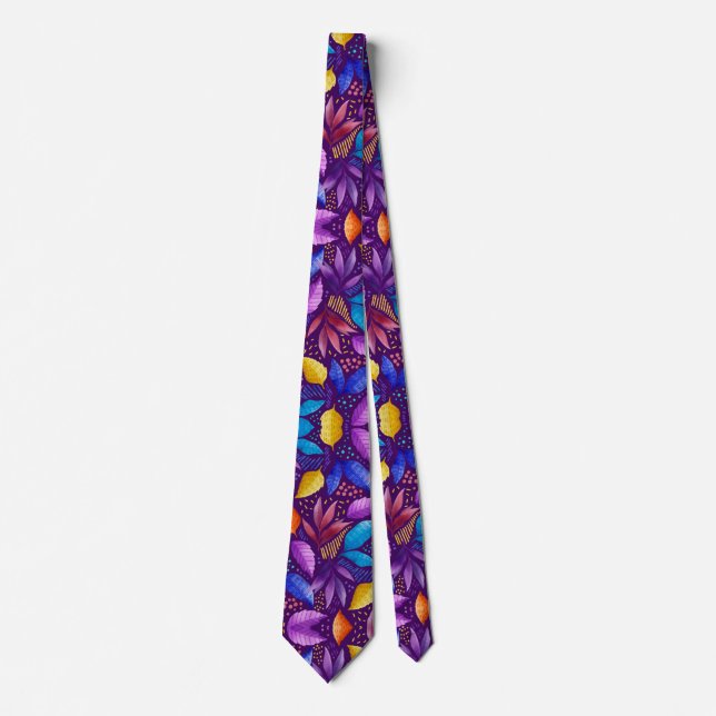 Colourful genetic pattern tie (Front)