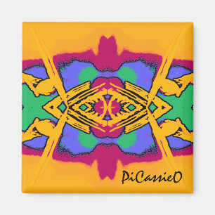 Colourful Geo Diamond Design Magnet
