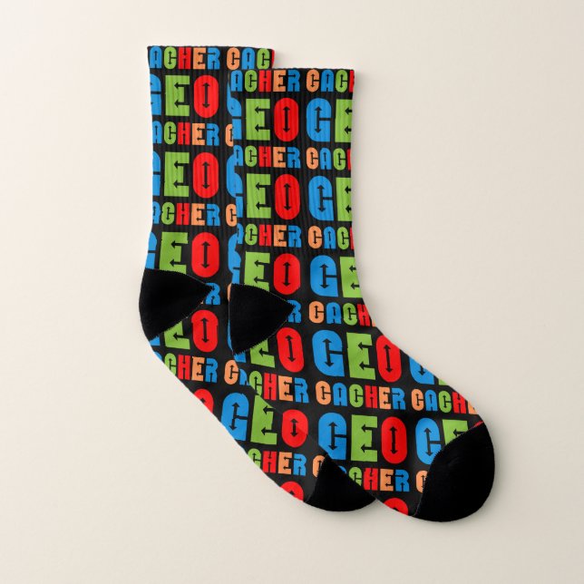 Colourful Geocacher Arrows Socks (Pair)
