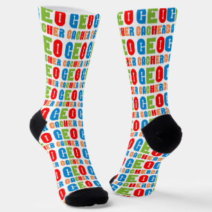 Colourful Geocacher Arrows Socks
