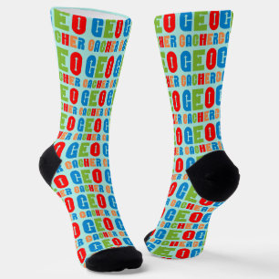 Colourful Geocacher Arrows Socks