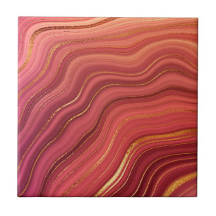 Colourful Geode Style Ceramic Tile