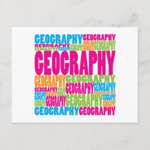 Colourful Geography Postcard