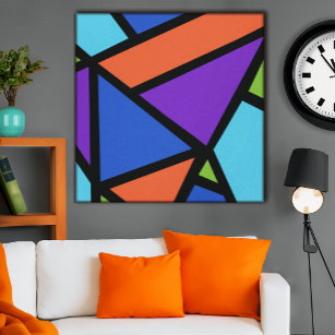 Colourful Geometric Abstract Art Canvas Print