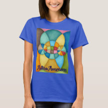 Colourful Geometric Abstract Autism Awareness
