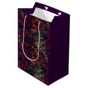 Colourful geometric abstract bath  medium gift bag