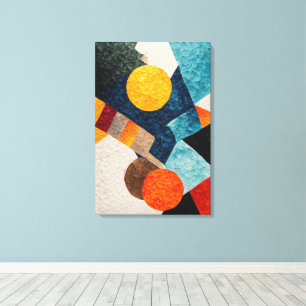 Colourful Geometric Abstract Canvas Print