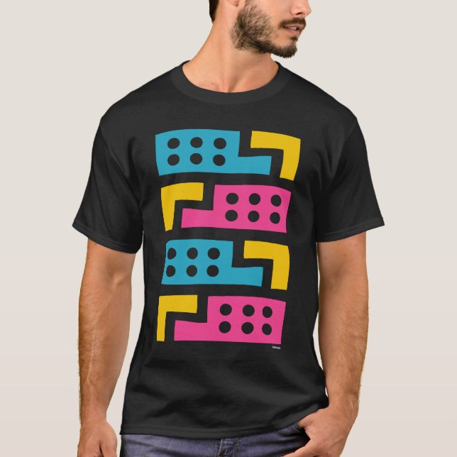 Colourful Geometric Abstract Composition T-Shirt (Front)