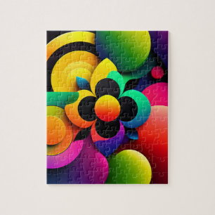 Colourful Geometric Abstract Jigsaw Puzzle