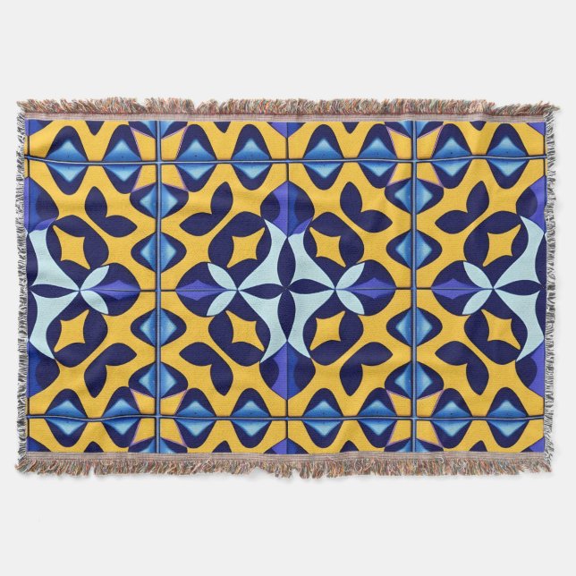 🌈 Colourful Geometric Abstract Modern Decor 🌈 Throw Blanket (Front)