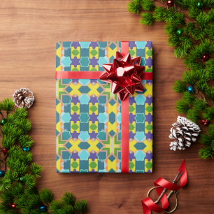 Colourful Geometric Abstract Pattern Wrapping Paper