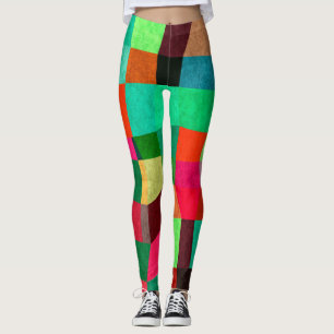 Colourful Geometric: Abstract Seamless Texture Leggings