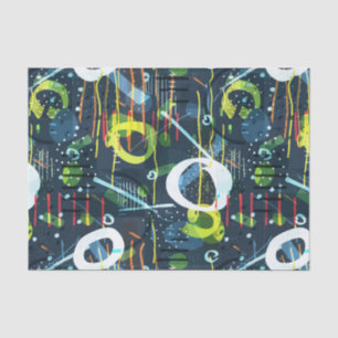 Colourful geometric abstract shapes pattern tissue paper