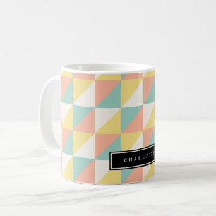 Colourful Geometric Abstract Triangle Modern Coffee Mug