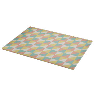 Colourful Geometric Abstract Triangle Pattern Cutting Board