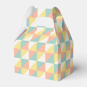 Colourful Geometric Abstract Triangle Pattern Favour Box