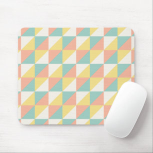 Colourful Geometric Abstract Triangle Pattern Mouse Mat