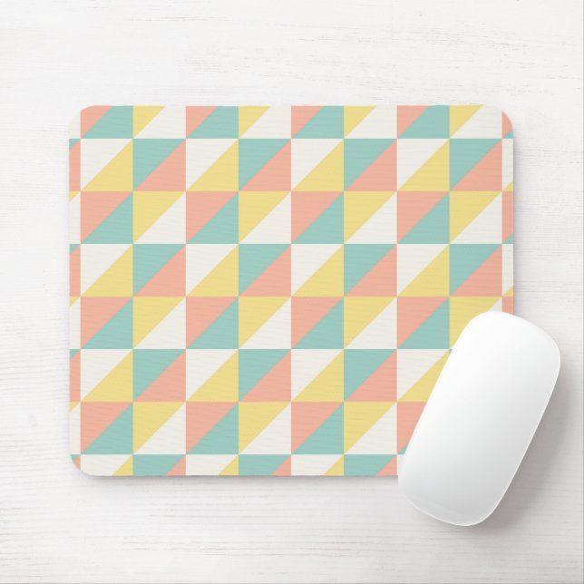Colourful Geometric Abstract Triangle Pattern Mouse Mat (With Mouse)
