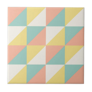 Colourful Geometric Abstract Triangle Pattern Tile